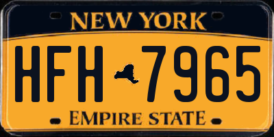 NY license plate HFH7965