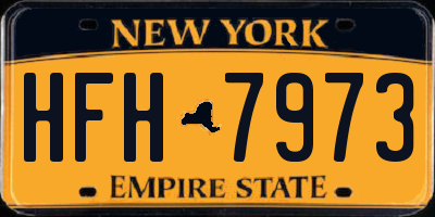 NY license plate HFH7973