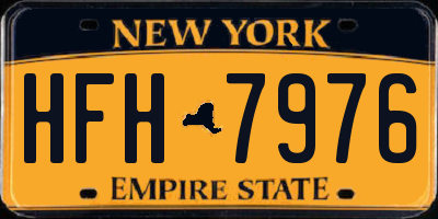 NY license plate HFH7976