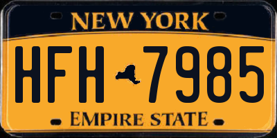 NY license plate HFH7985