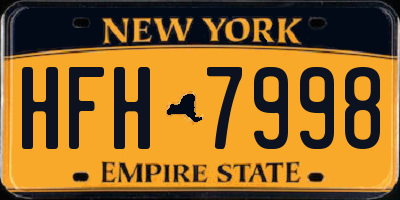 NY license plate HFH7998
