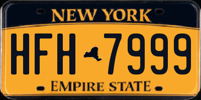 NY license plate HFH7999