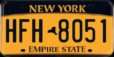 NY license plate HFH8051