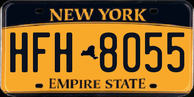NY license plate HFH8055