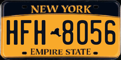 NY license plate HFH8056