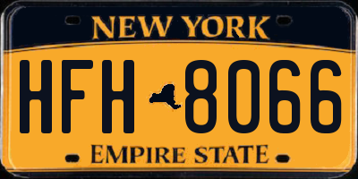 NY license plate HFH8066