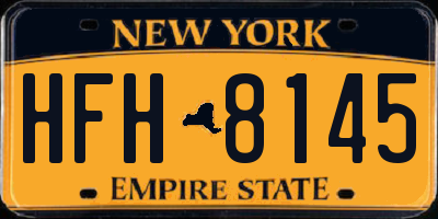 NY license plate HFH8145
