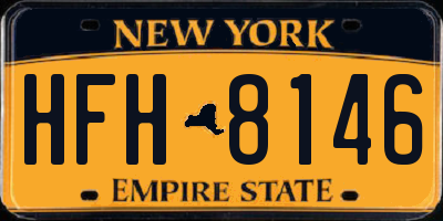 NY license plate HFH8146