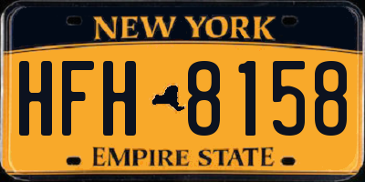 NY license plate HFH8158