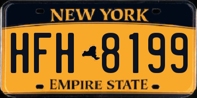 NY license plate HFH8199