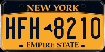 NY license plate HFH8210