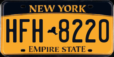 NY license plate HFH8220