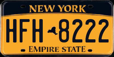 NY license plate HFH8222
