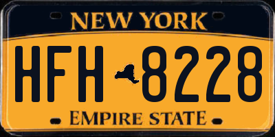 NY license plate HFH8228