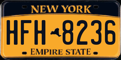 NY license plate HFH8236