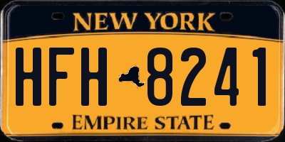 NY license plate HFH8241