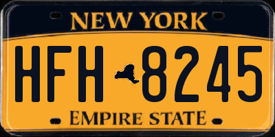 NY license plate HFH8245