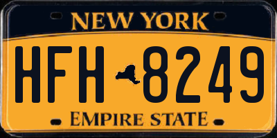 NY license plate HFH8249