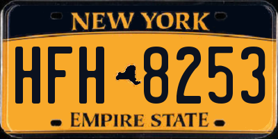 NY license plate HFH8253
