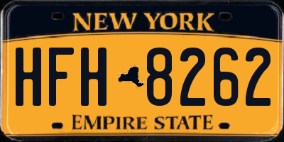 NY license plate HFH8262