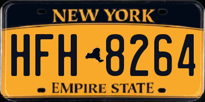 NY license plate HFH8264