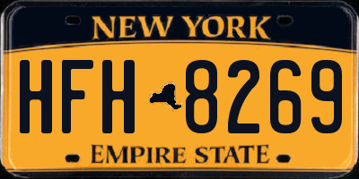 NY license plate HFH8269