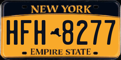 NY license plate HFH8277