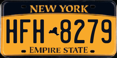 NY license plate HFH8279