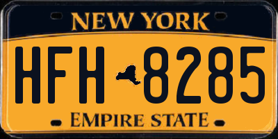 NY license plate HFH8285