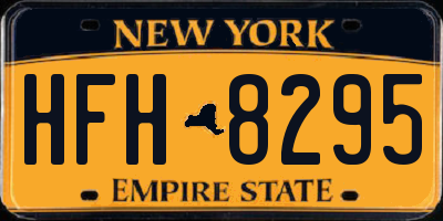 NY license plate HFH8295