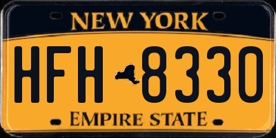 NY license plate HFH8330