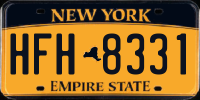 NY license plate HFH8331