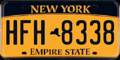 NY license plate HFH8338