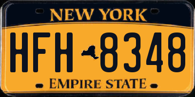 NY license plate HFH8348