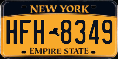 NY license plate HFH8349