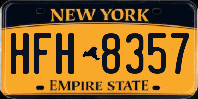NY license plate HFH8357