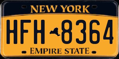 NY license plate HFH8364