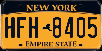 NY license plate HFH8405