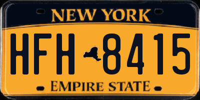 NY license plate HFH8415
