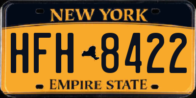NY license plate HFH8422