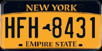 NY license plate HFH8431