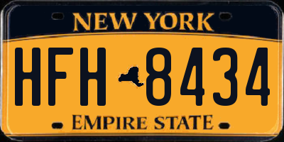 NY license plate HFH8434
