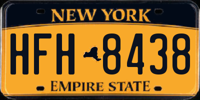 NY license plate HFH8438
