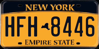NY license plate HFH8446