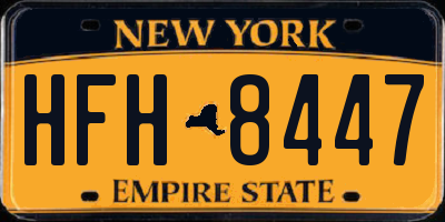 NY license plate HFH8447