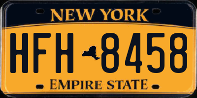 NY license plate HFH8458