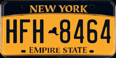 NY license plate HFH8464