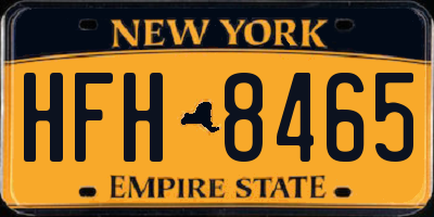 NY license plate HFH8465