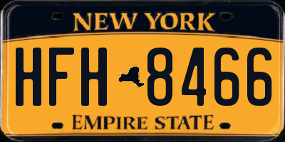 NY license plate HFH8466