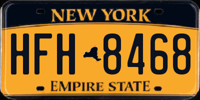 NY license plate HFH8468